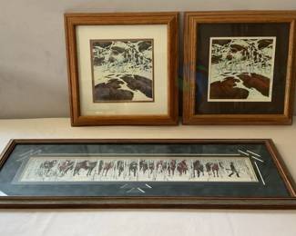Bev Doolittle Framed Art Prints, "Two Indian Horses" & More, 1978, 1985