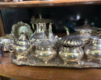 Reed & Barton Silver-Plated Tea Set, 6 Pieces, Model A2301, Serial 3201
