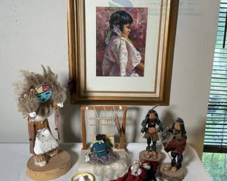 Native American Art Collection, Joe Bohler Painting, Kachina Doll, 1984