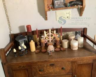 Decorative Candle Holders and Candles Set - Various Designs and Colors