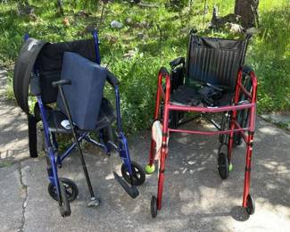 Drive Transport Chair & Medline Walker, Max Weight 300 lbs, Foldable