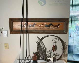 Western-Themed Collection: Buffalo Bill Bust, Horse Artwork & Equestrian Gear