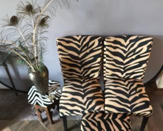 Zebra Print Upholstered Chairs