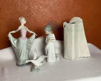 Lladro Style Porcelain Figurines