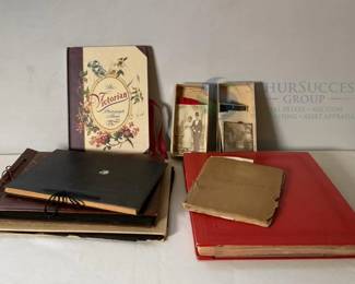 Victorian Photograph Album Set, 5 Albums, Vintage Photos Included