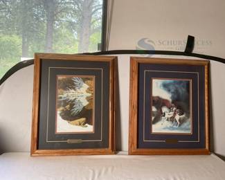 Framed Art Prints with Wood Frames and Metal Nameplates