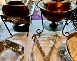 Large copper kitchen cookware