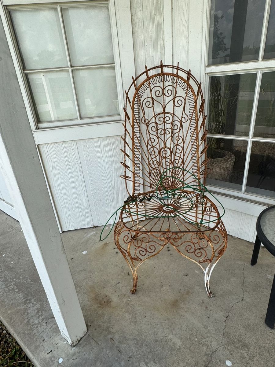 John Salterini 50s/60s wrought iron Twisted Peacock patio furniture