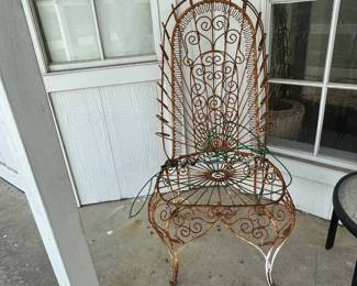 John Salterini 50s/60s wrought iron Twisted Peacock patio furniture