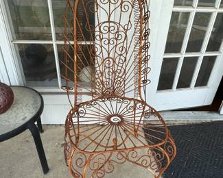 John Salterini 50s/60s wrought iron Twisted Peacock patio furniture