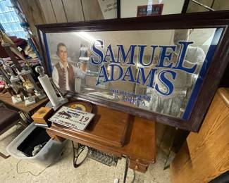 Singer sewing machine, Sam Adams Mirror