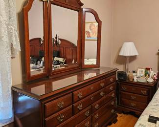 Lovely Dresser w Glass Top, set or separate.