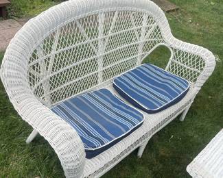 Wicker loveseat - sold as part of set