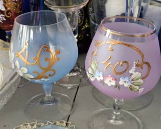 40th Anniversary Hand Painted Glasses