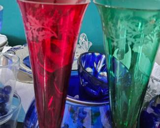 Christmas themed glassware