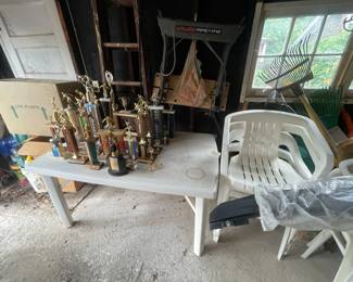 Plastic White Patio Set