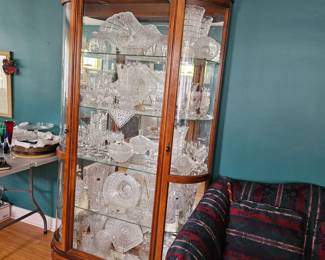 Lighted Cabinet as well as the crystal is for sale