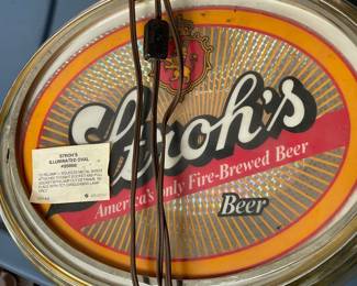 Vintage Lighted Strohs Beer sign
