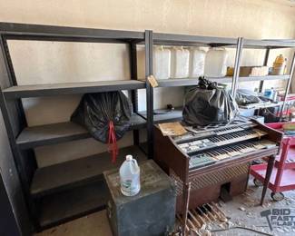 1604 3 Metal Racks, Portable Toilet, Tent, Chair More