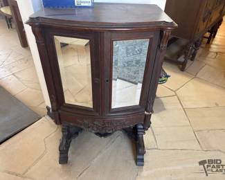 3214 Wooden Cabinet with Glass Doors