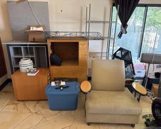 3000 4Tier Metal Rack, Chair, Rolling Filing Cabinet, Storage Tote, Milk Crates