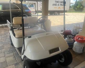 EZGO 2-Seat Golf Cart with new seat & backrest covers
