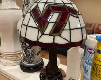 Virginia Tech Stained Glass Lamp