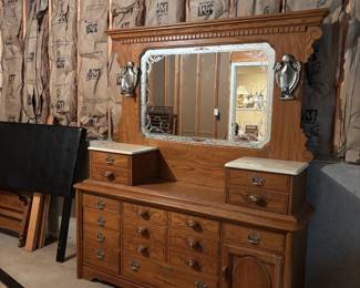 Dresser with mirror