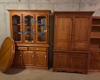 TV Stand, curio cabinet