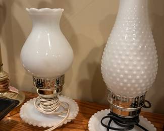 Milk glass hobnail