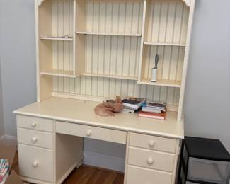 White Desk with Shelving