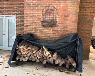 Firewood stand with cover