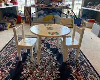 Small kids table, handpainted