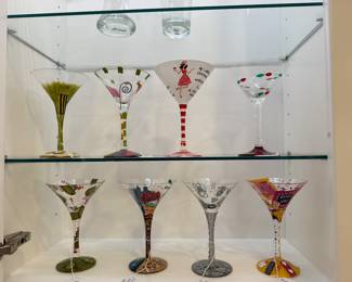 Hand painted martini glasses