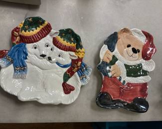 Holiday candy dishes, Fitz and Floyd (Polar bears)
