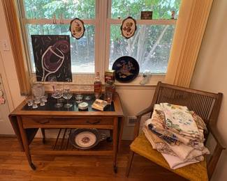 VINTAGE MCM DREXEL PROFILE SERVING CART