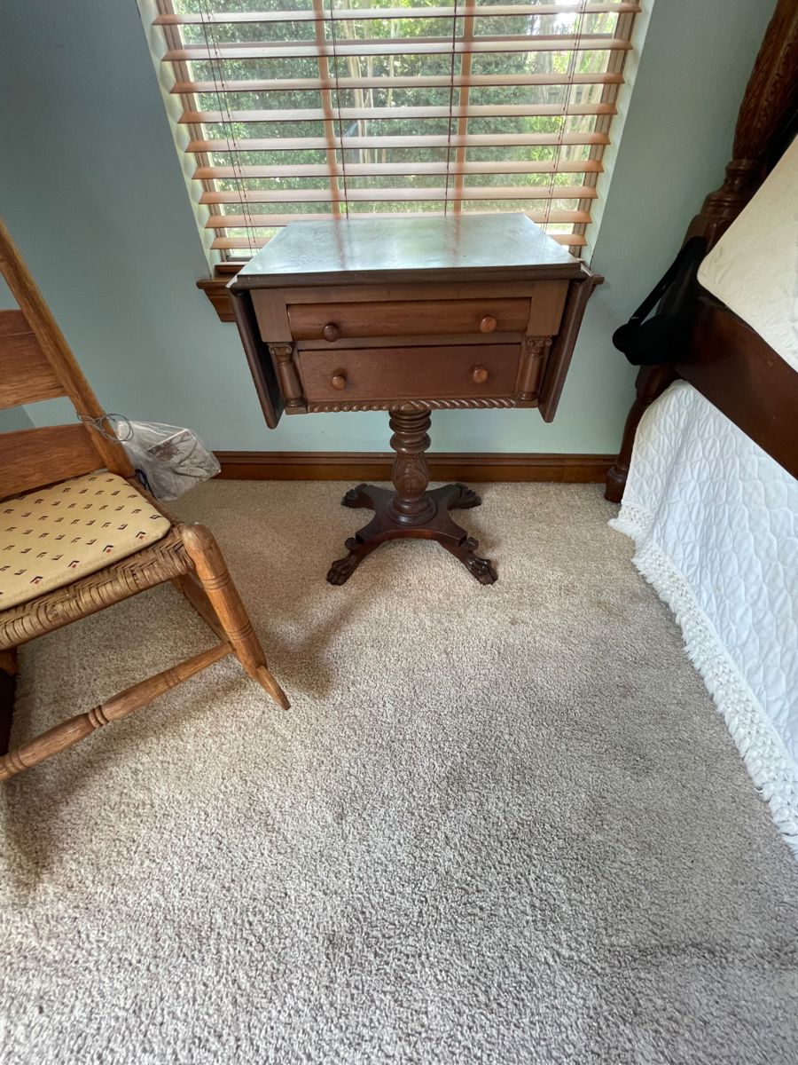 American empire two-drawer sewing/work table