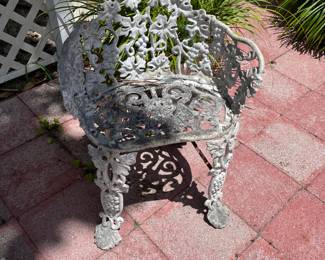 Antique cast aluminum patio furniture