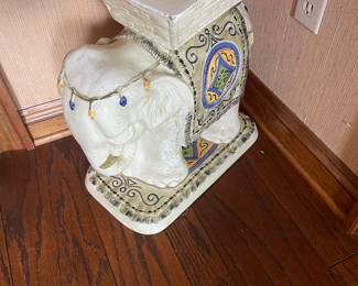 Pair of elephant garden stools