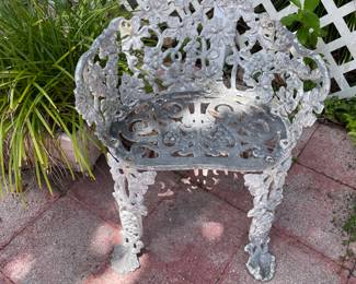 Antique cast aluminum patio furniture