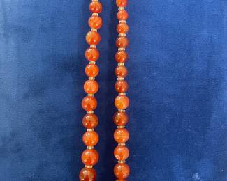 Carnelian amber beads