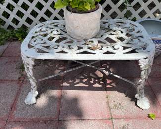 Antique cast aluminum patio furniture