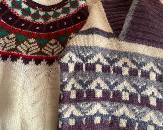 Wool women’s sweaters, one from Iceland