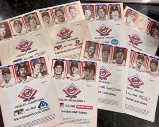 1993 Keebler Texas Ranger Card Series #1 Thru #8 COMPLETE Commemorative Set