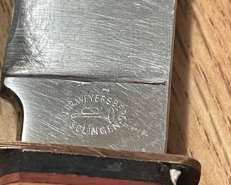 Vintage Weyersberg solingen stacked leather fixed blade