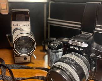 Vintage Bell & Howell Camera and Minolta