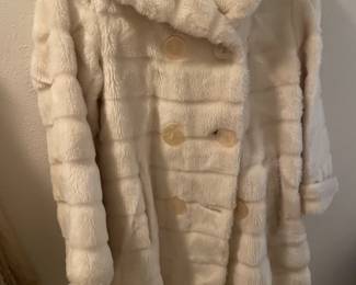 Vintage Faux Fur Mid Length Coat