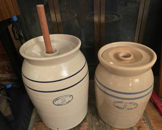 Marshall pottery butter churns