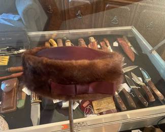 Mink Pill Box Hat