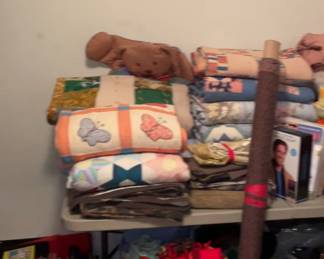 Quilts, bedding and linens